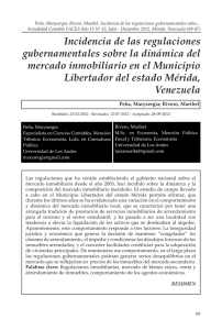 Incidencia de las regulaciones gubernamentales sobre