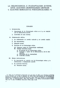 La delincuencia e inadaptación juvenil ante algunos criminólogos