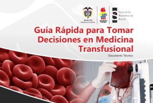 Guia Rapida para Tomar Decisiones en Medicina Transfusional