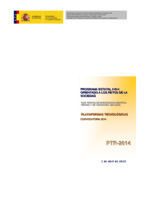 PTR-2014 - Ministerio de Economía y Competitividad