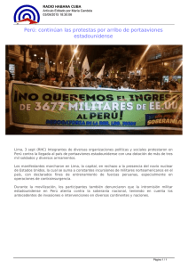 Perú: continúan las protestas por arribo de portaaviones
