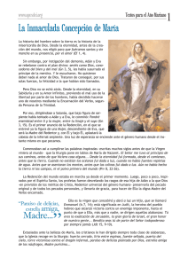 (I): La Inmaculada Concepción.
