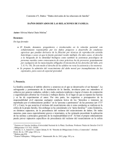 Daños derivados de las relaciones de familia