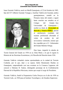 Breve biografía del Licenciado Isaac Guzmán Valdivia