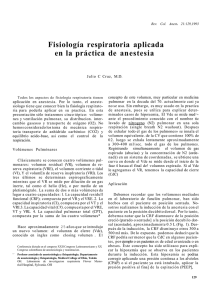 Fisiología respiratoria aplicada en la práctica de anestesia