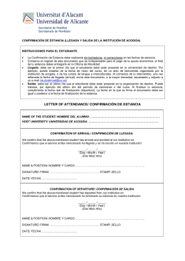 Modelo de carta: Confirmación de reserva