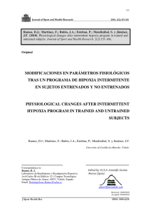 modificaciones en parámetros fisiológicos tras un programa de