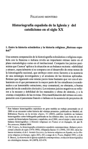 Historiografía española de la Iglesia y del catolicismo en el siglo XX
