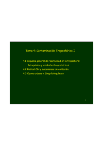 T ema 4: Contaminación T roposférica I