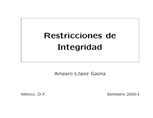 Restricciones de Integridad