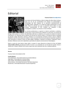 Editorial - Cinta de Moebio. Revista de Epistemología de Ciencias