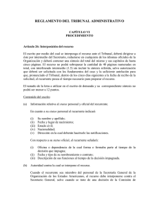 REGLAMENTO DEL TRIBUNAL ADMINISTRATIVO