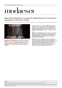 Alber Elbaz abandona el consejo de administración de Lanvin tras