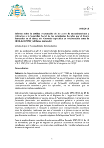 103/2013 Informe sobre la entidad responsable de los actos de