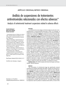 Análisis de suspensiones de tratamientos antirretrovirales