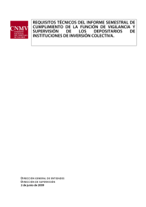 REQUERIMIENTOS TCNICOS DEL INFORME SEMESTRAL DE