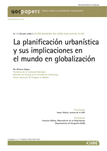 La planificación urbanística y sus implicaciones en el mundo en