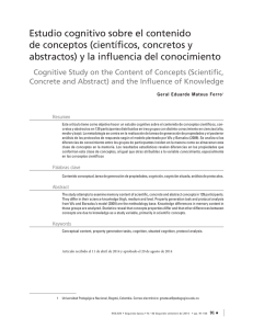 Estudio cognitivo sobre el contenido de conceptos (científicos