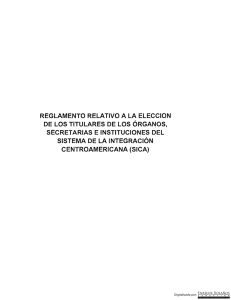 Reglamento Elecci&oacute;n Titulares SICA: Procedimientos y Criterios