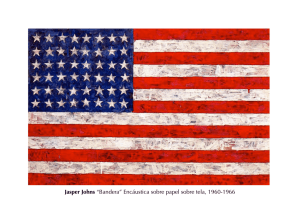 Jasper Johns “Bandera” Encáustica sobre papel sobre tela, 1960