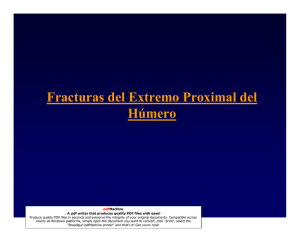 Fracturas del Extremo Proximal del Húmero