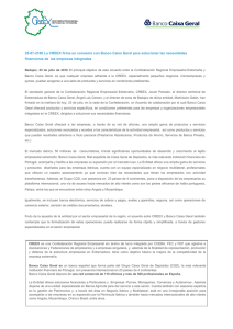25-07-16 Nuevo Convenio entre CREEX y Banco Caixa Geral
