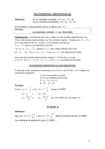 SUCESIONES MONOTONAS - x.edu.uy Matematica