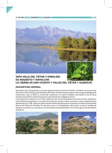 Ficha descriptiva del Valle del Tiétar y embalses de Rosarito y