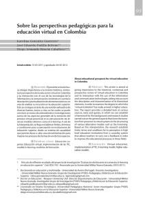 Sobre las perspectivas pedagógicas para la educación virtual en