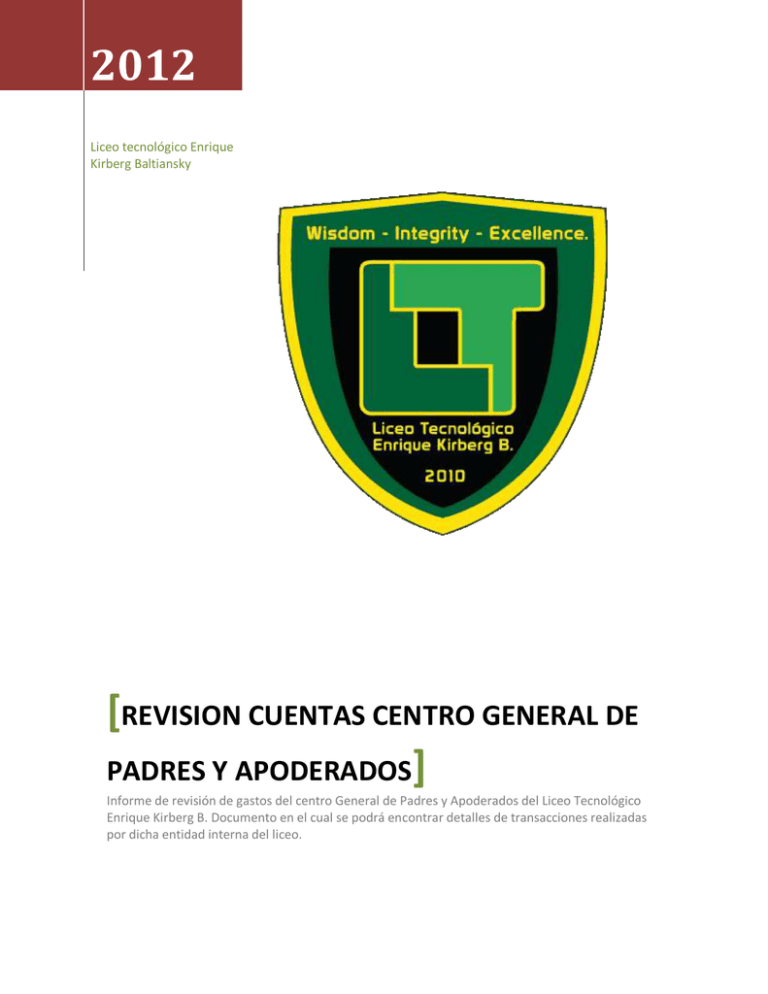Revision Cuentas Centro General De Padres Y Apoderados