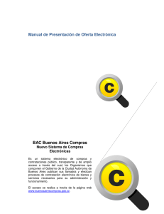 Manual de Presentación de Oferta Electrónica BAC Buenos