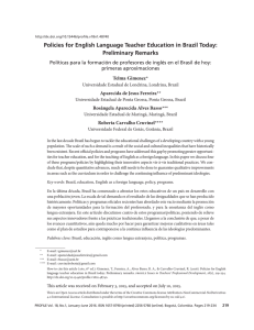 Policies for English Language Teacher