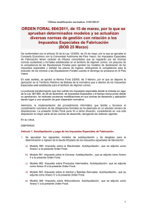 ORDEN FORAL 664/2011, de 15 de marzo, por la que se aprueban