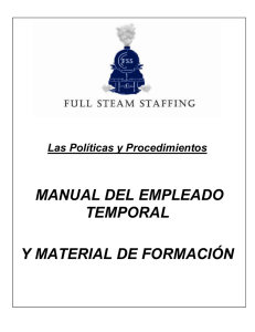 manual del empleado temporal y material de formación