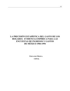 la precisión estadística del gasto de los hogares