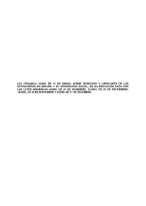 ley orgánica 4/2000, de 11 de enero, sobre derechos y libertades de