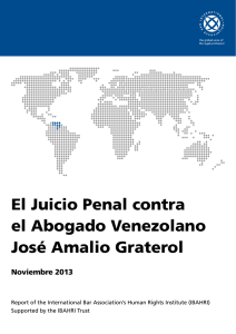 El Juicio Penal contra el Abogado Venezolano José Amalio Graterol