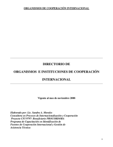 DIRECTORIO DE ORGANISMOS E INSTITUCIONES DE