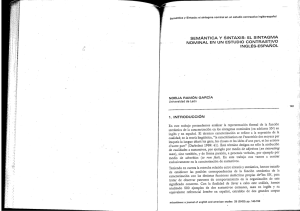 semántica y sintaxis: el sintagma nominal en un estudio contrastivo