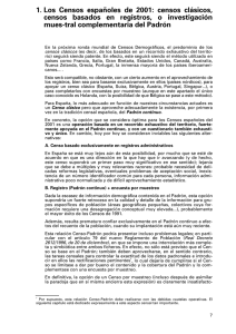 Los Censos españoles del 2001 - Instituto Nacional de Estadistica.