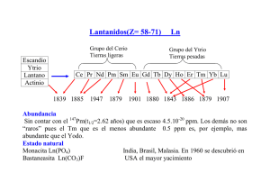 Lantanidos(Z= 58