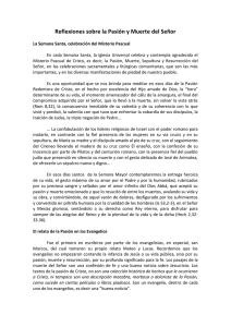 Reflexiones sobre la Pasión y Muerte del Señor