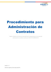 Procedimiento para Administración de Contratos