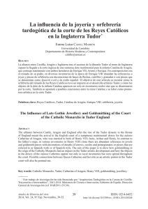La influencia de la joyería y orfebrería tardogótica de la corte de los