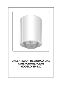 Acumuladores a gas SD 120G. Manual de Usuario