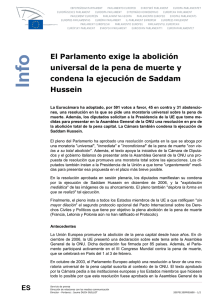 El Parlamento exige la abolición universal de la pena de