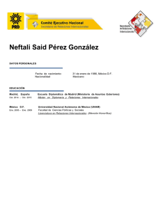 Neftali Said Pérez González - Secretaria de Relaciones