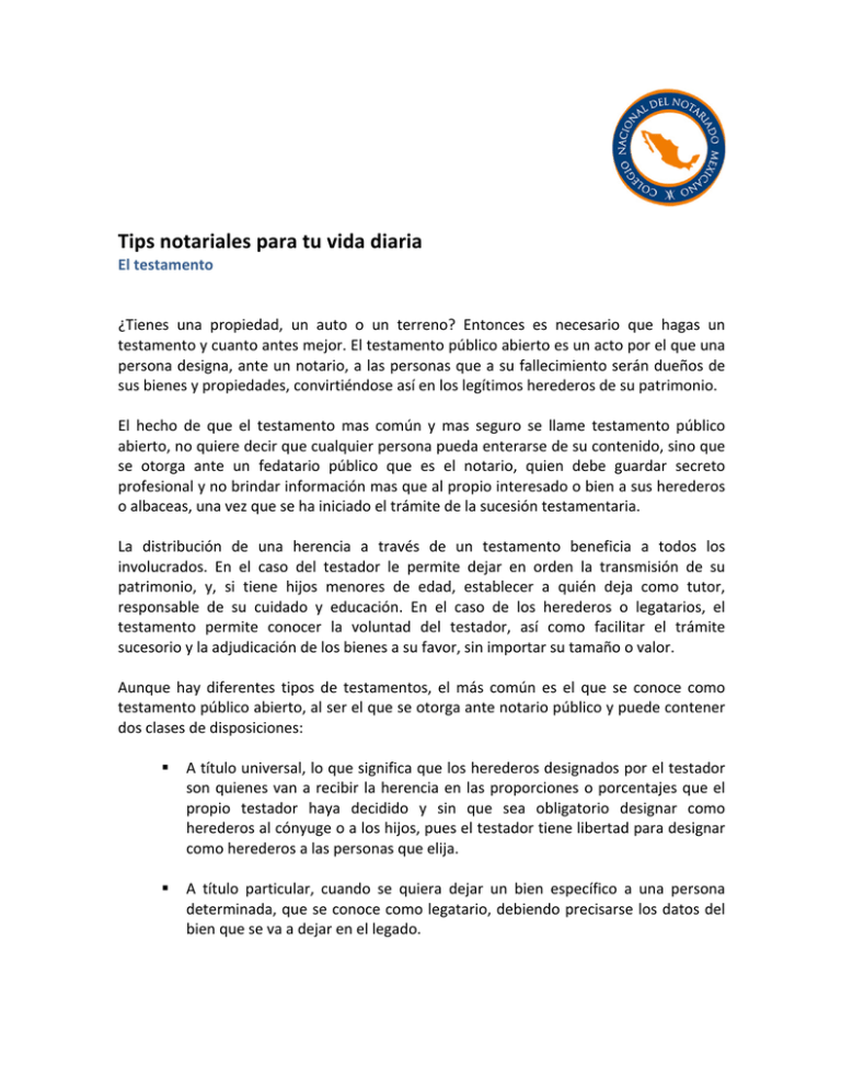 El testamento