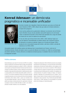 Konrad Adenauer: un demócrata pragmático e incansable