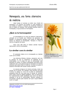 Homeopatía, una forma alternativa de medicina